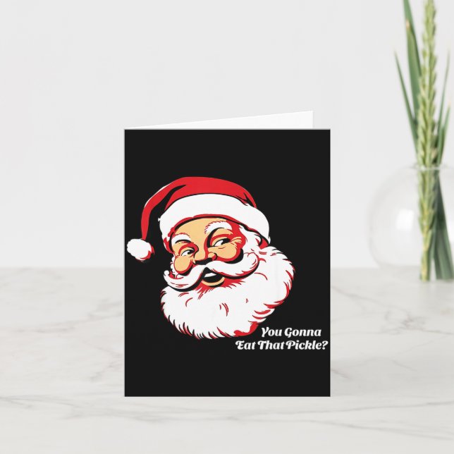 You Gonna Eat That Ckle Funny Santa Claus Christma Karte (Vorderseite)