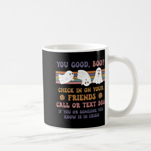 You Good Boo 988 Suicide And Crisis Lifeline Groov Kaffeetasse (Rechts)