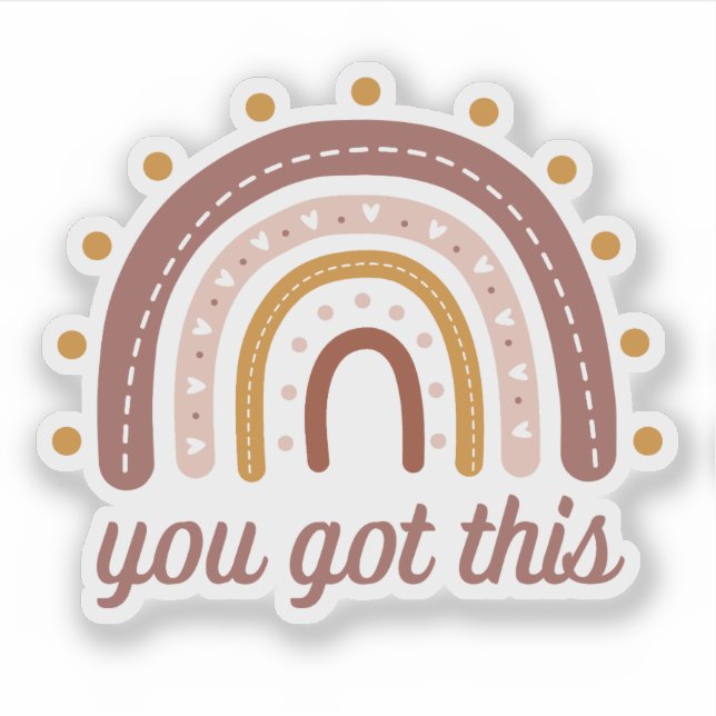 You Got This motivational die cut Aufkleber (Vorderseite)