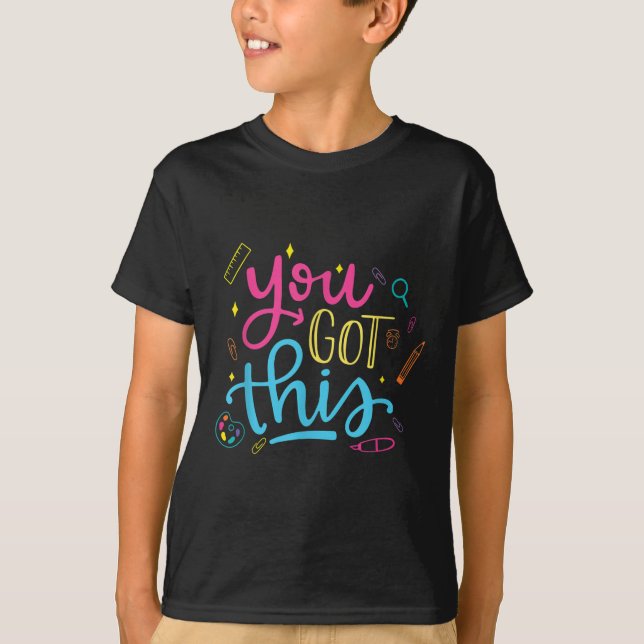 You Got This Motivational Testing Day Teacher Stud T-Shirt (Vorderseite)