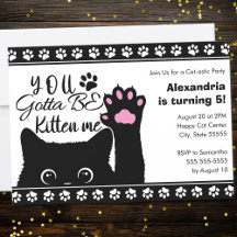 You Gotta Be Kitten Me Funny Cat Pattern Birthday