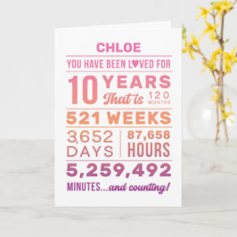 You Have Been Loved 10 Years Birthday Card Karte
