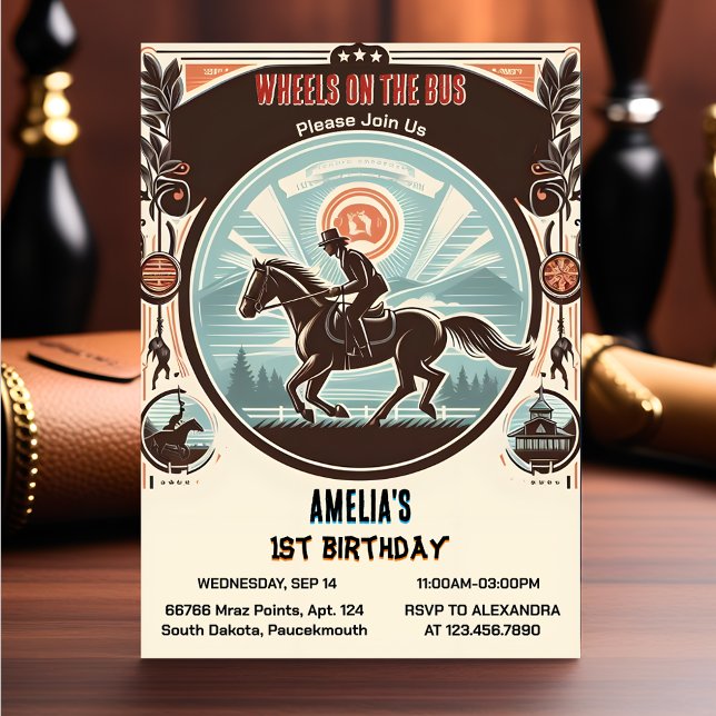 You Horse Cowboy Kentucky Derby Party 1. Geburtsta Einladung (Von Creator hochgeladen)