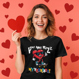 You Inc Rizz my Heartbeat - Cute skateboard heart Tri-Blend Shirt