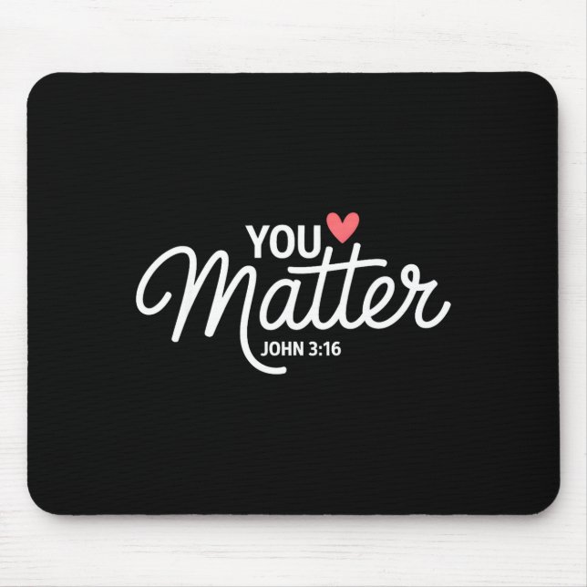 You John 3 16 Bible Verse Christian Faith Quote  Mousepad (Vorne)