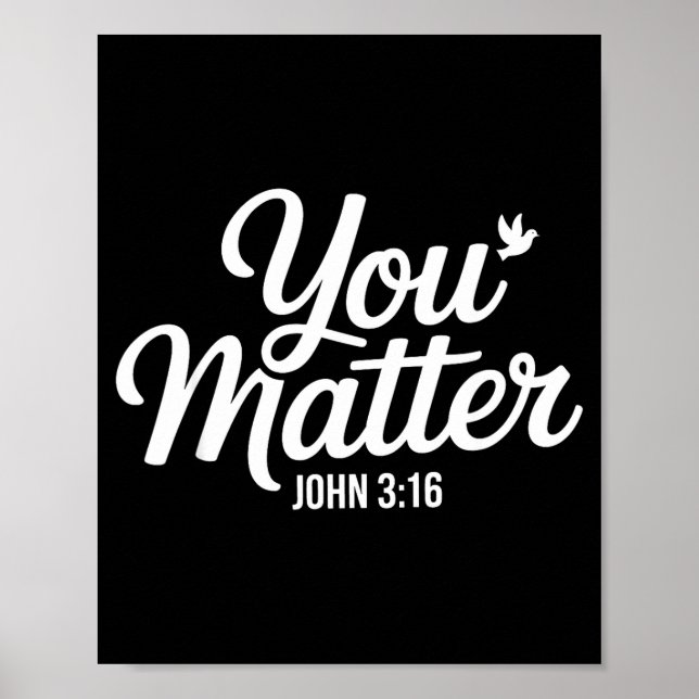 You John 3 16 Bible Verse Christian Faith Quote  Poster (Vorne)