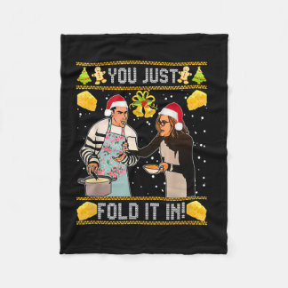 You Just Fold It In Christmas Xmas Pajamas Christm Fleecedecke