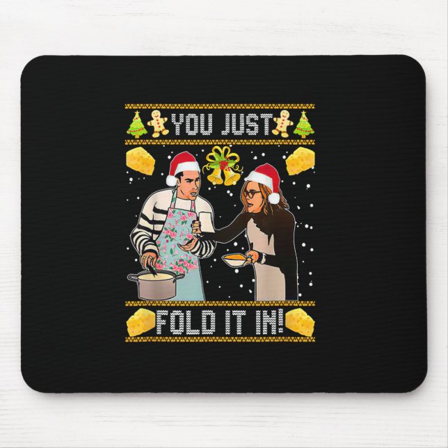 You Just Fold It In Christmas Xmas Pajamas Christm Mousepad (Vorne)