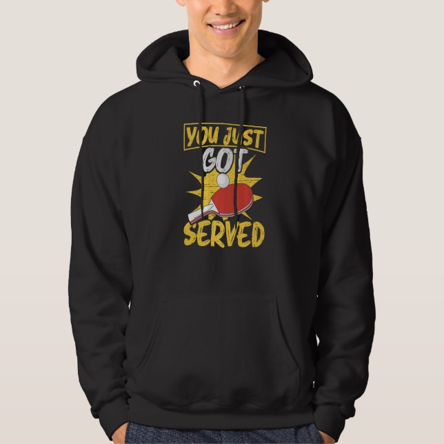 You Just Got Served Table Tennis Player Premium Hoodie (Vorderseite)