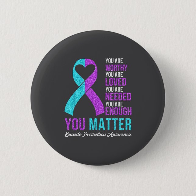 You Kindness Be Kind Suicide Prevention Awareness  Button (Vorderseite)