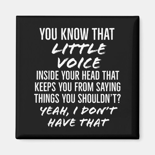 You Know That Little Voice Inside Your Head That K Magnet (Vorne)