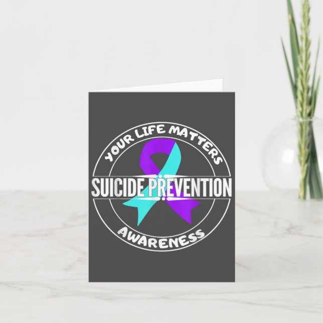 You Life S Suicide Prevention Awareness Teal Purpl Karte (Vorderseite)