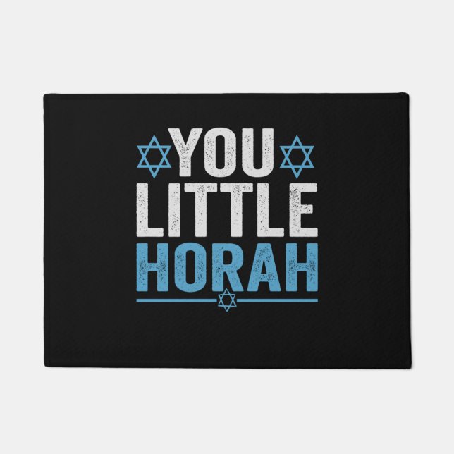 You Little Horah Hanukkah Funny Jewish Saying Gift Fußmatte (Vorderseite)