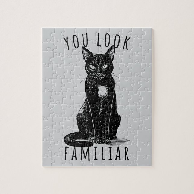 You Look Familiar Witches Black Cat Puzzle (Vertikal)
