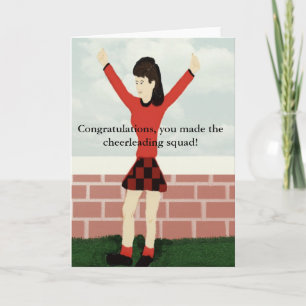 You made the cheerleading squad Card Karte