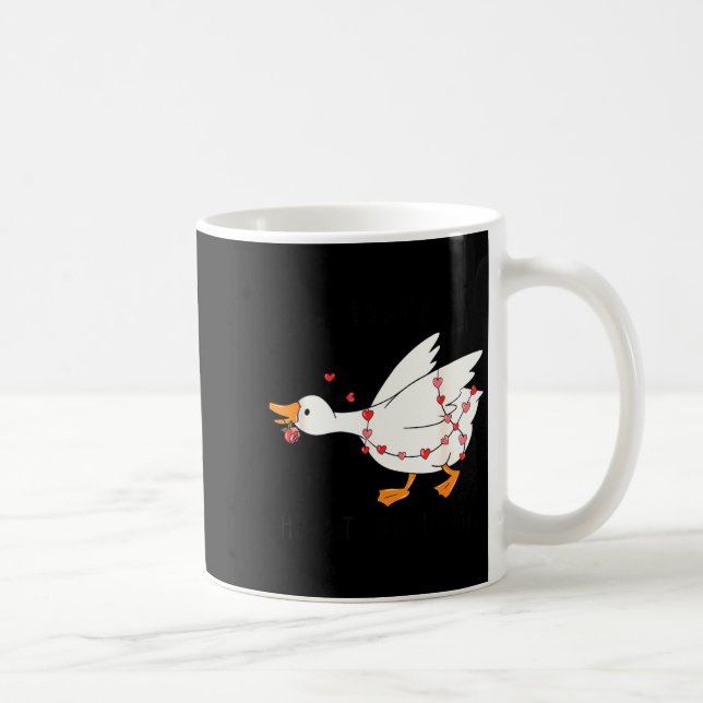 You Make My Heart Go Honk Funny Goose Valentine  Kaffeetasse (Rechts)