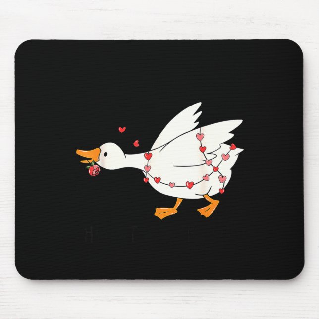 You Make My Heart Go Honk Goose Valentine  Mousepad (Vorne)