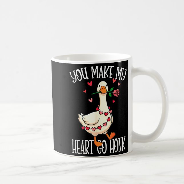 You Make My Heart Go Honk Valentine Goose  Kaffeetasse (Rechts)