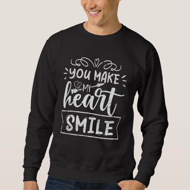 You Make My Heart Smile Couple Matching Love Boys  Sweatshirt (Vorderseite)