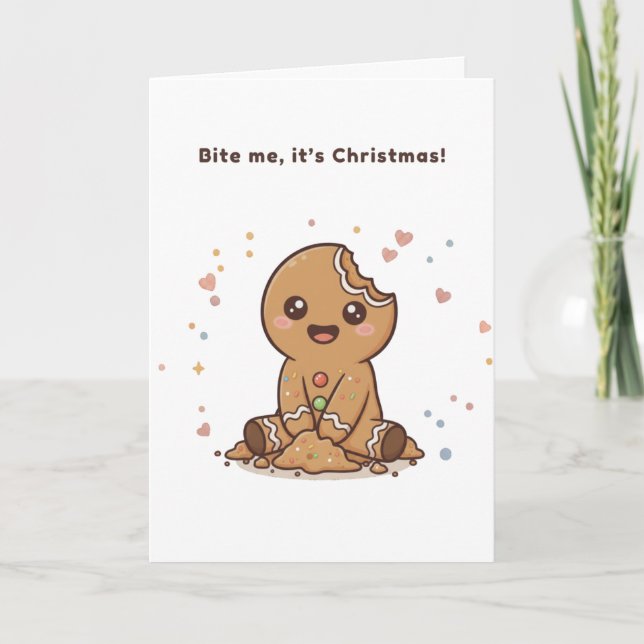 You Make My Holidays Puchi Gingerbread Card Karte (Vorderseite)