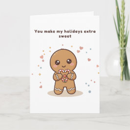 You Make My Holidays Puchi Gingerbread Card Karte