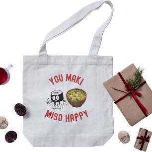 You Maki Miso Happy - Niedlich Sushi Pun Tragetasche
