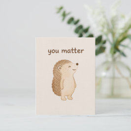 You Matter Hedgehog Flat Note Card Mitteilungskarte