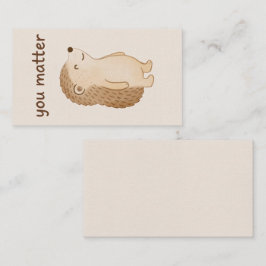 You Matter Hedgehog Gift Enclosure Card Begleitkarte