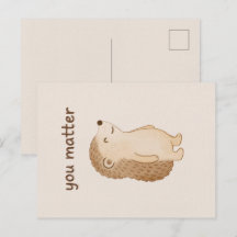 You Matter Hedgehog Postcard
