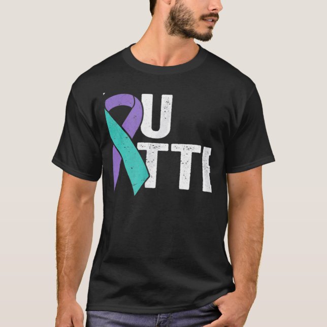 You Matter Suicide Prevention Teal Purple Awarenes T-Shirt (Vorderseite)