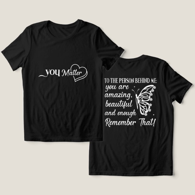 You Matter Tri-Blend Shirt (Design Vorderseite & Rückseite)