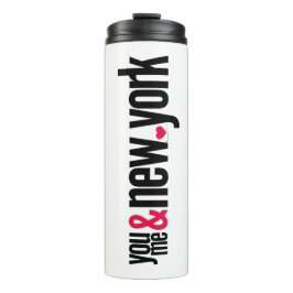 You Me & New York Thermal Tumbler Romantic Travel Thermosbecher