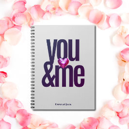 You & Me Personalisiert Valentine's Day Notebook Notizblock