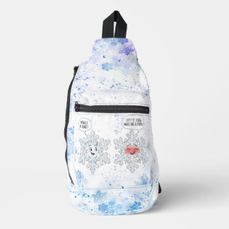 You Melt My Heart Snowflakes Crossbody Bag