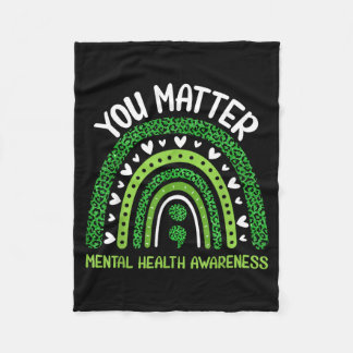 You Mental Health Awareness Rainbow Men Women Kids Fleecedecke