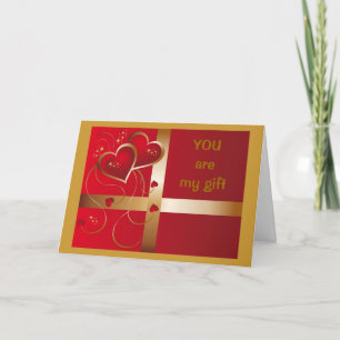 "YOU"-MY GIFT, DAS DAS GANZE JAHR LANGJÄHRIGE LIEB FEIERTAGSKARTE