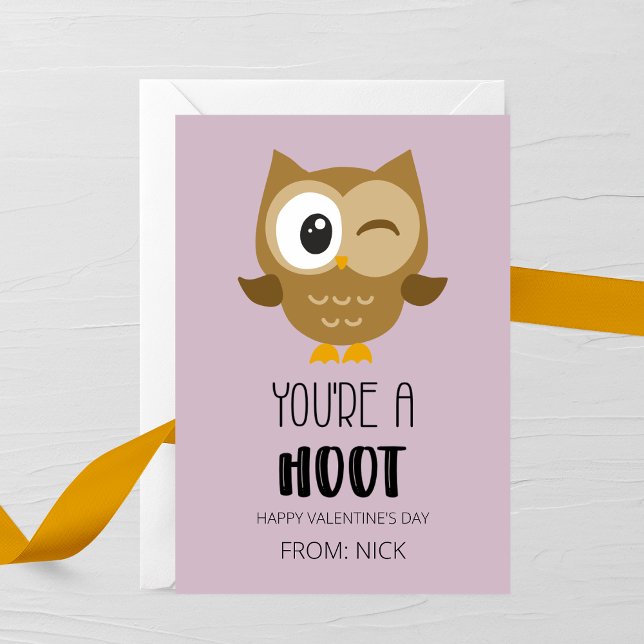 You’re a Hoot Kids Valentine’s Day Card Mitteilungskarte (Von Creator hochgeladen)