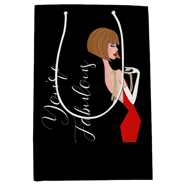 "You re Fabulous" DIVA Geschenktasche Mittlere Geschenktüte (Vorderseite)