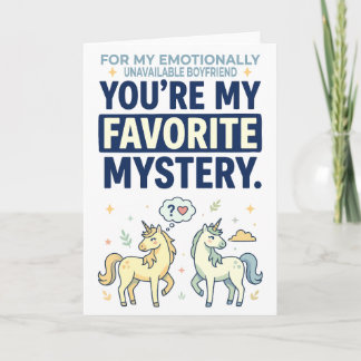 You’re My Favorite Mystery Unicorn Quote Karte