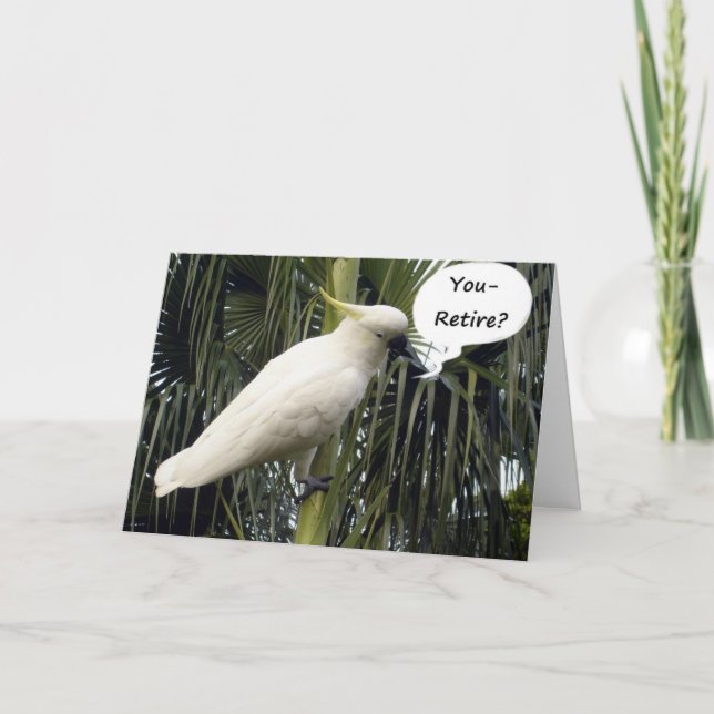"YOU RETIRE" ES GEHT UM ZEITGENUSS! KARTE (Vorderseite)