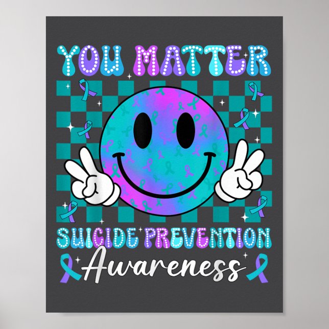 You Ribbon Suicide Prevention Awareness Women Men  Poster (Vorne)