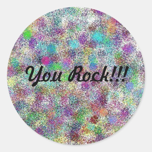 "You Rock!!!" Aufkleber (Vorderseite)