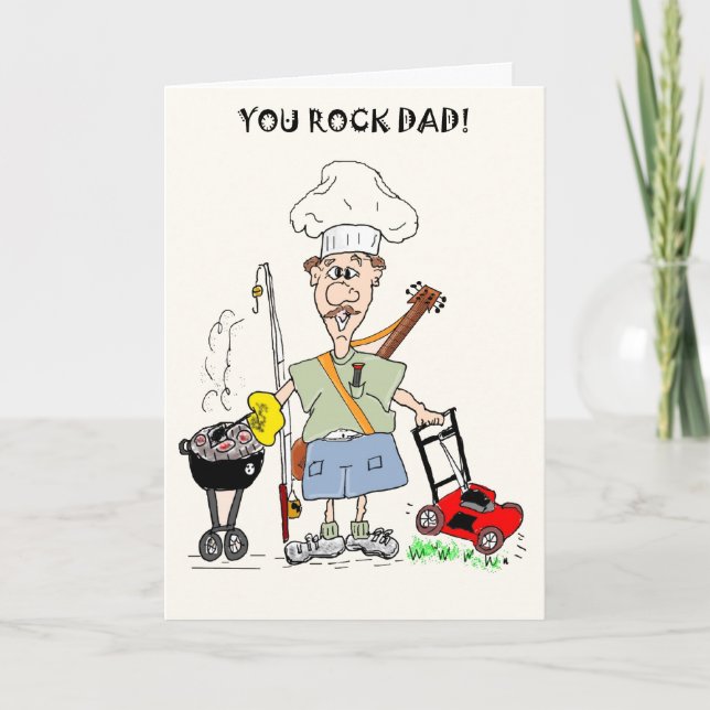 YOU ROCK HAPPY FATHER'S DAY CARD KARTE (Vorderseite)