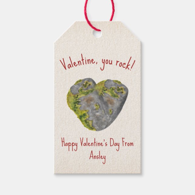 You Rock Heart Kids Classroom Valentine Geschenkanhänger (Vorderseite)