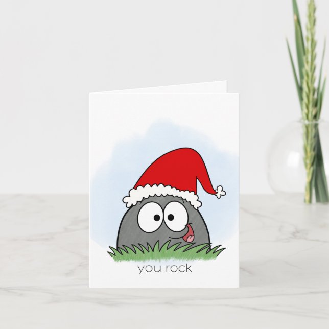 You Rock Holiday Thank You card Karte (Vorderseite)