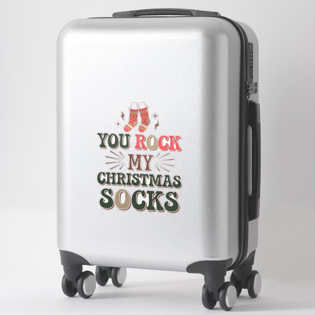 You Rock My Christmas Stocks Sticker Festive  (Koffer)