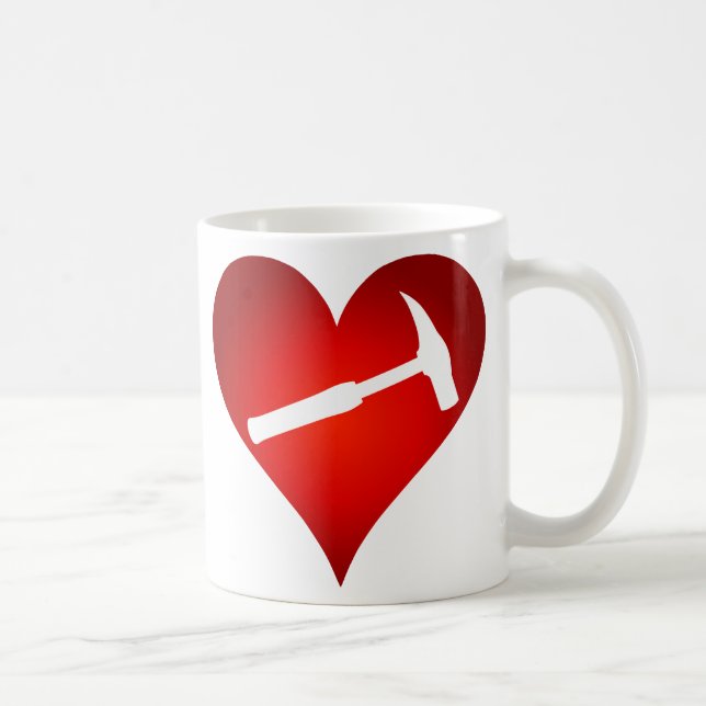 You Rock My World: Rock Hammer Heart (Links-handed Kaffeetasse (Rechts)