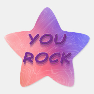 You Rock Stern-Aufkleber