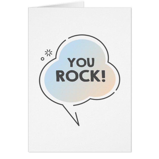 You rock text in chat bubble (Vorne)