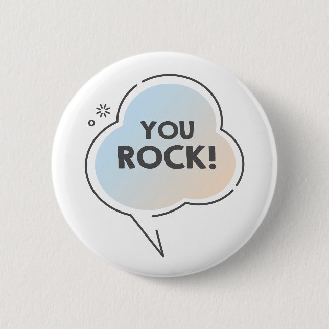 You rock text in chat cloud emoji button (Vorderseite)